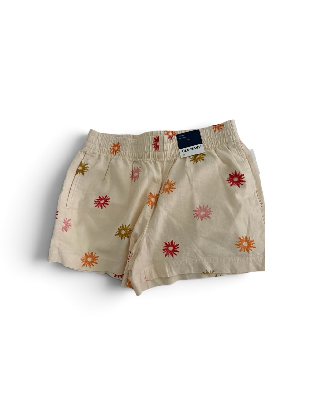 Old Navy Cream High-Waist Floral Print Women's Shorts New with Tags - Picture 10 of 10